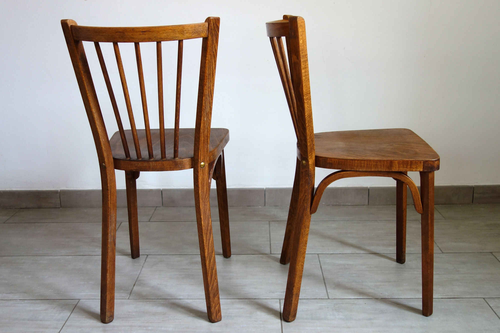 Pair of Baumann bistro chairs 50s/60s