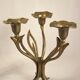 Pair of candlesticks three fires in brass