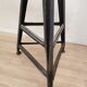 Vintage Industrial Bar Stool: ROWAC Era Style, Metal Base, Wood Seat