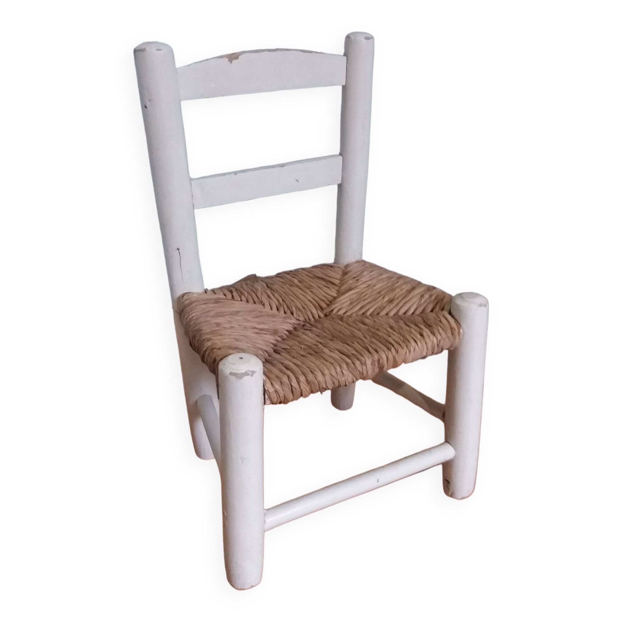 Chaise paillée enfant