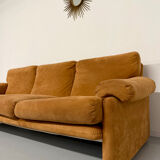Three-seater alcantara canapé design by Tobia Scarpa for BB ITALIA vintage.