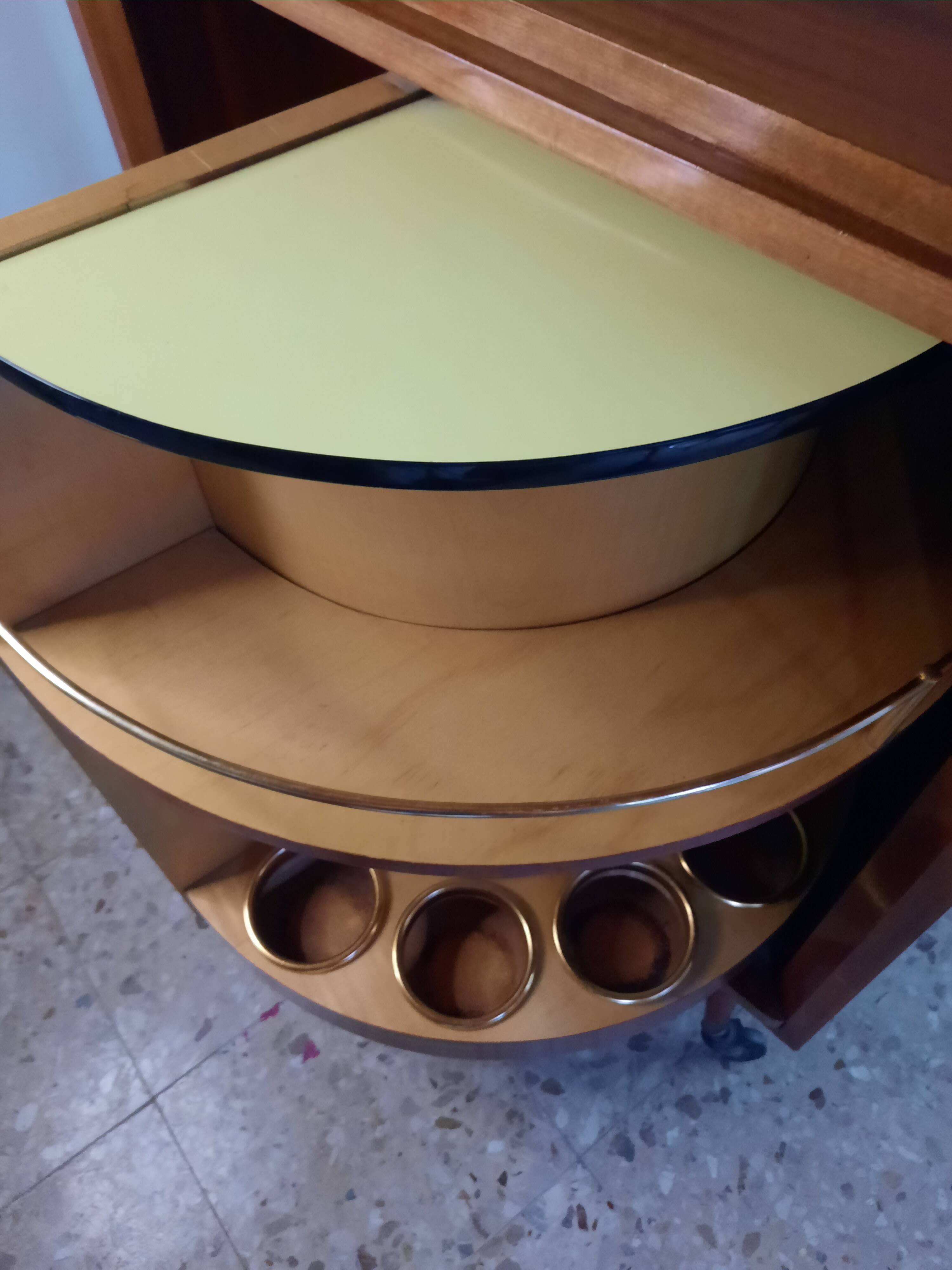 1950s rotating bar cabinet