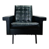 Fauteuil skaï noir