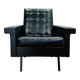 Fauteuil skaï noir