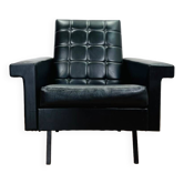 Fauteuil skaï noir