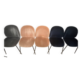 Gubi gray velvet chair