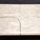 Coffee table in mosaic travertine and brass 70