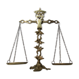 Vintage brass apothecary scale