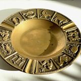 CENDRIER Signes du Zodiaque BRONZE Vintage