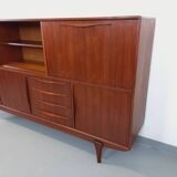 Vintage Scandinavian high sideboard in teak from the 50s and 60s