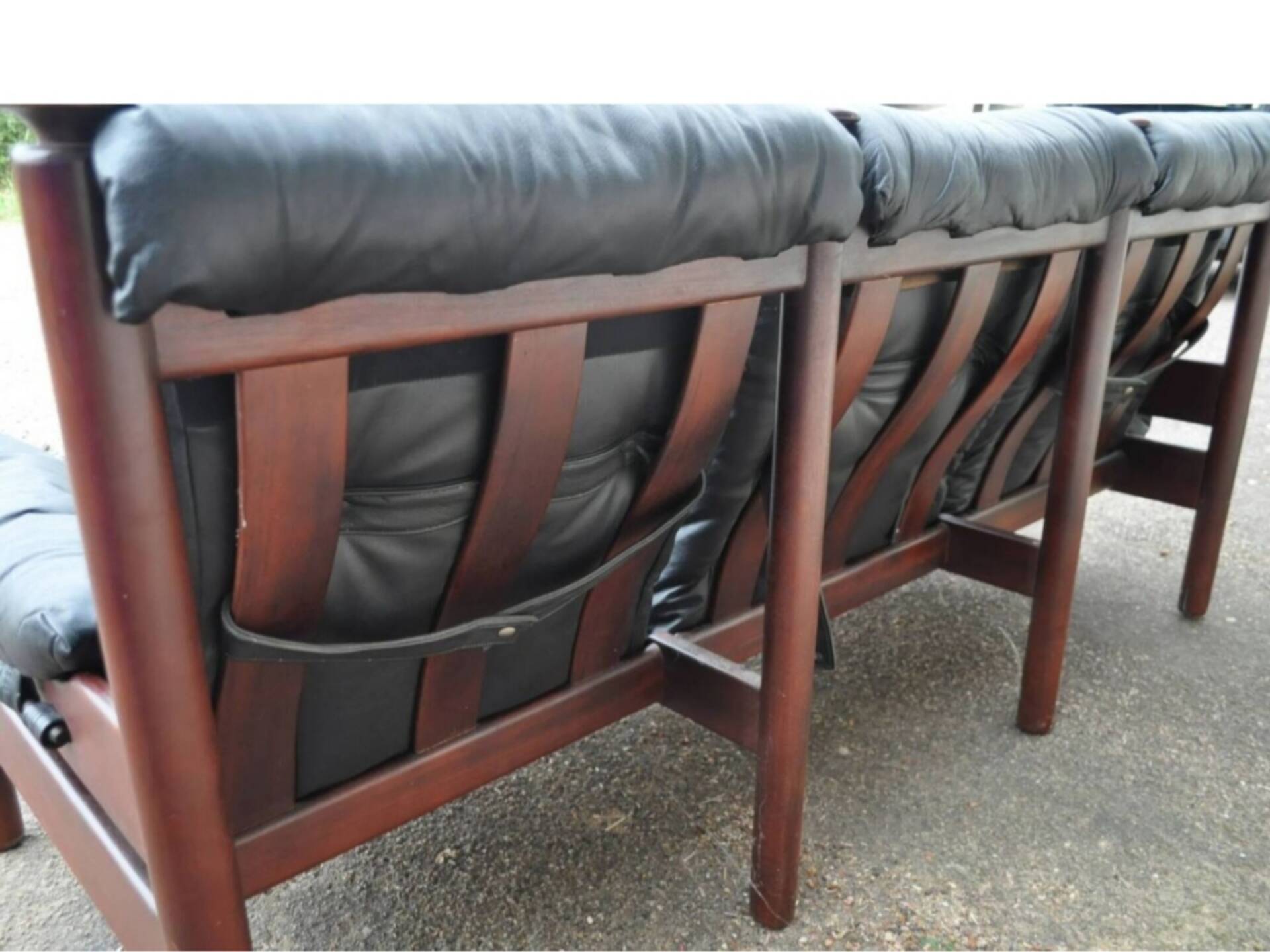 Banquette cuir noir