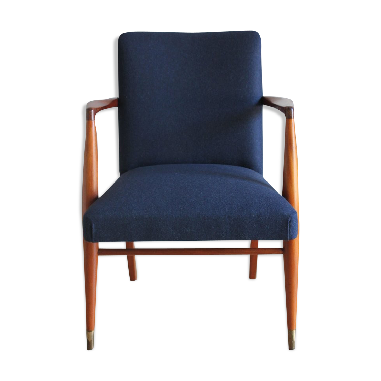 Scandinavian 60's navy blue armchair