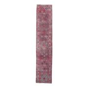 1960s - Vintage Turkish Hand-Knotted Herki Runner Rug - 75x365