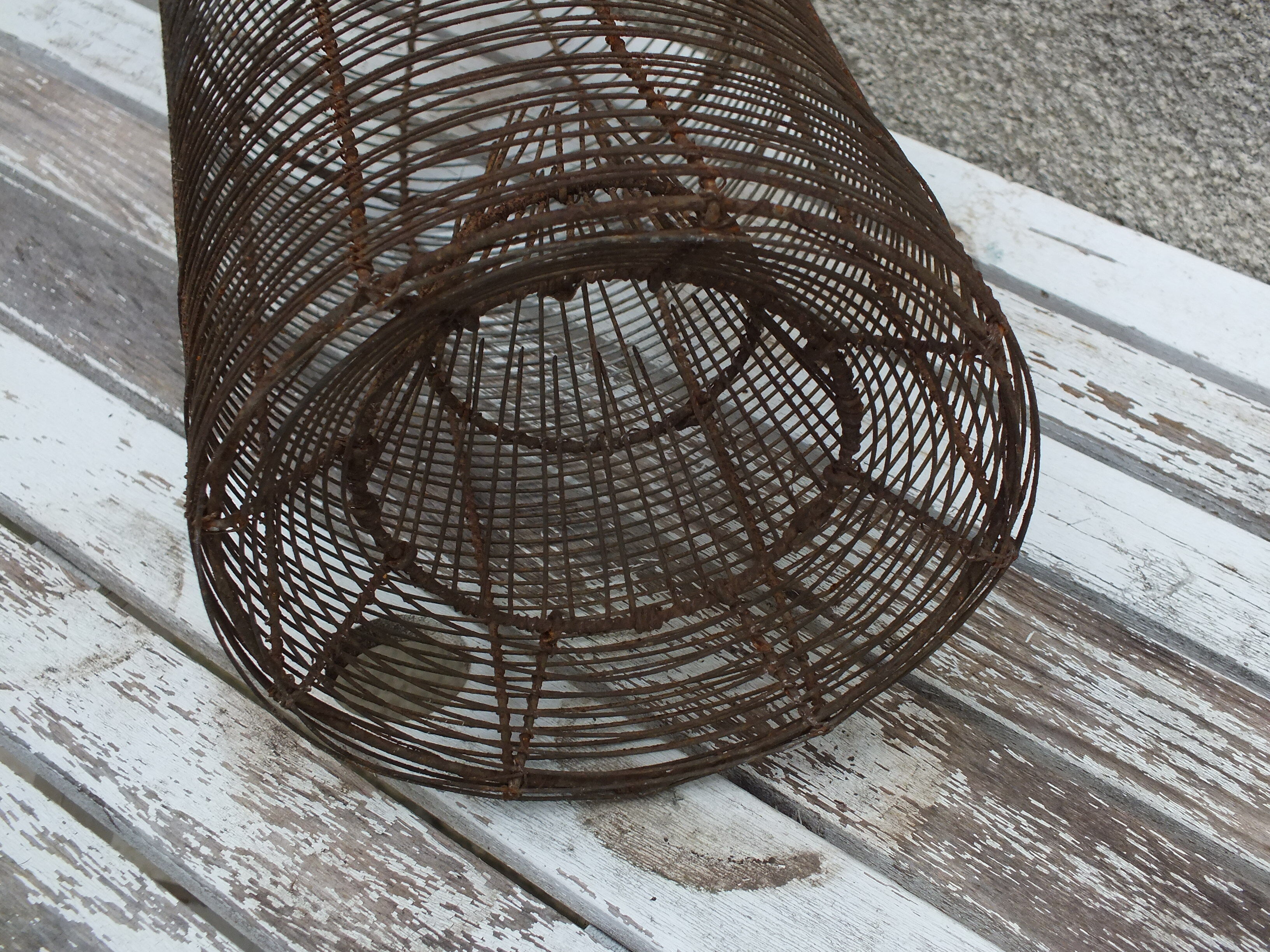 Old wire fish trap