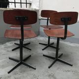 4 vintage industrial chairs