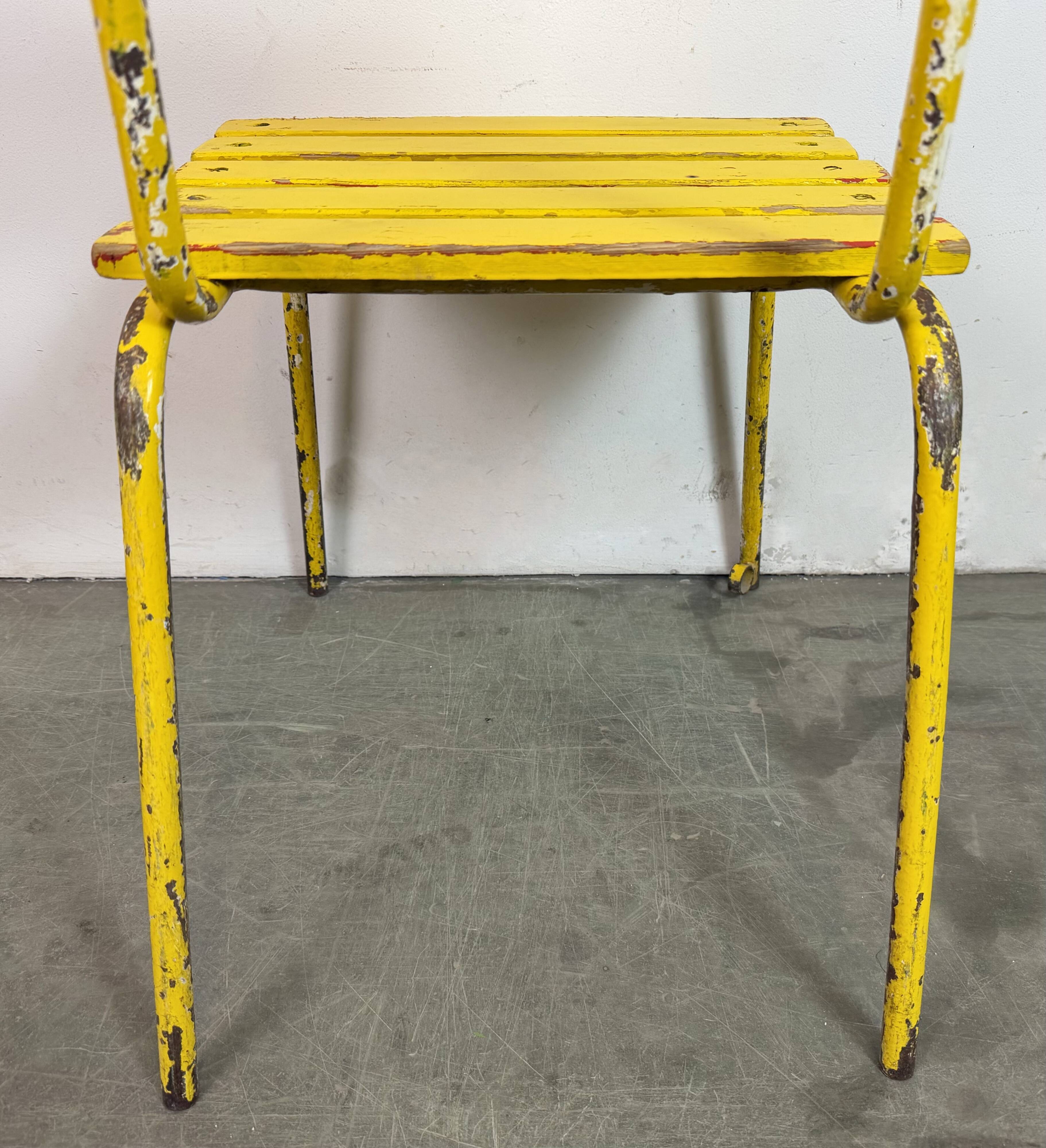 Vintage Yellow Industrial Chair, 1960s