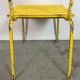Chaise industrielle vintage jaune, années 1960