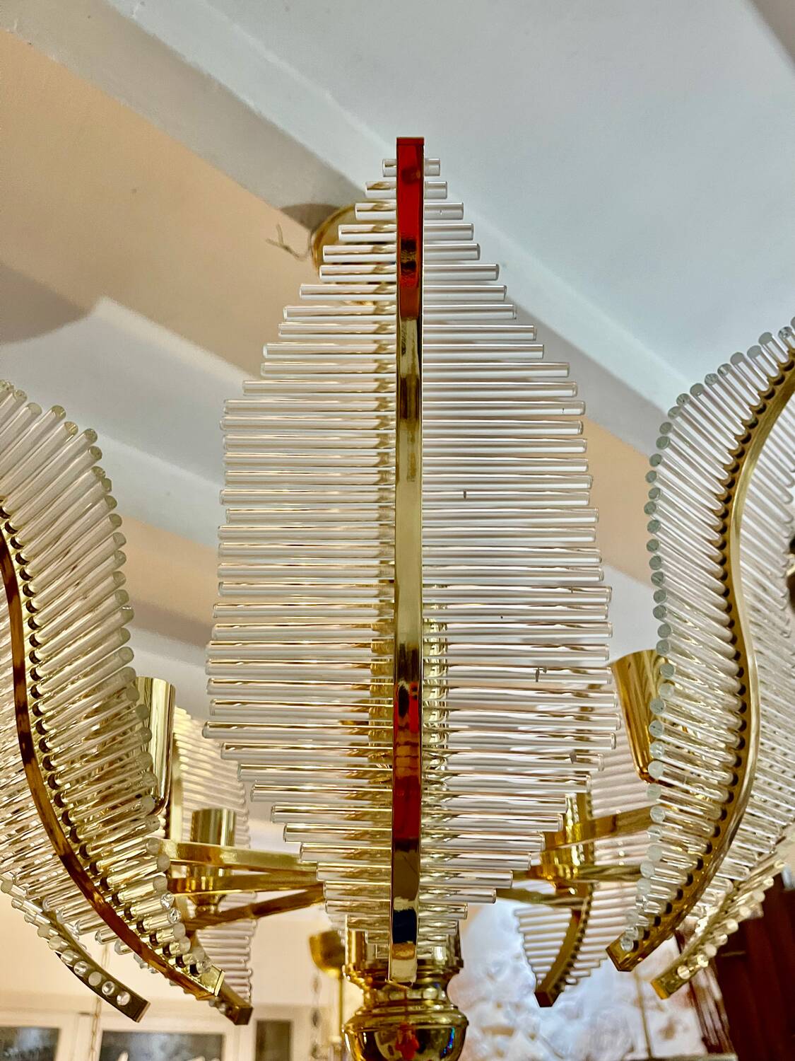 Venini Palm Murano glass chandelier, Italy 1980