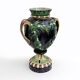 Large 19th century French Majolica Renaissance Palissy Vase with Mistletoe