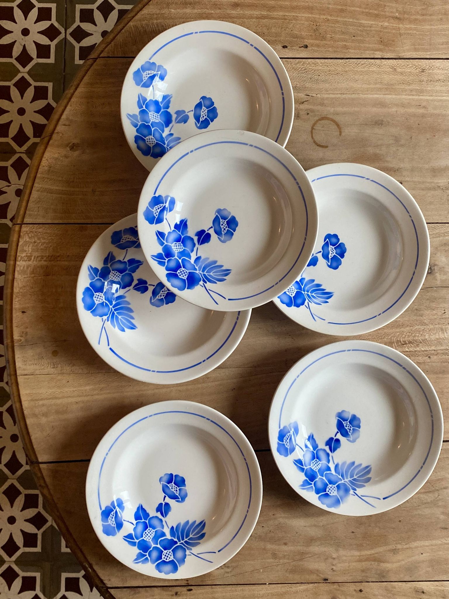 Set of 6 vintage soup plates model Edmond de Saint Amand - Moulin des Loups