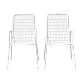 Paire de fauteuils de jardin Emu Rio en fil de fer, Italie 1970s