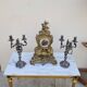 Table basse style Louis XVI en marbre et bois doré