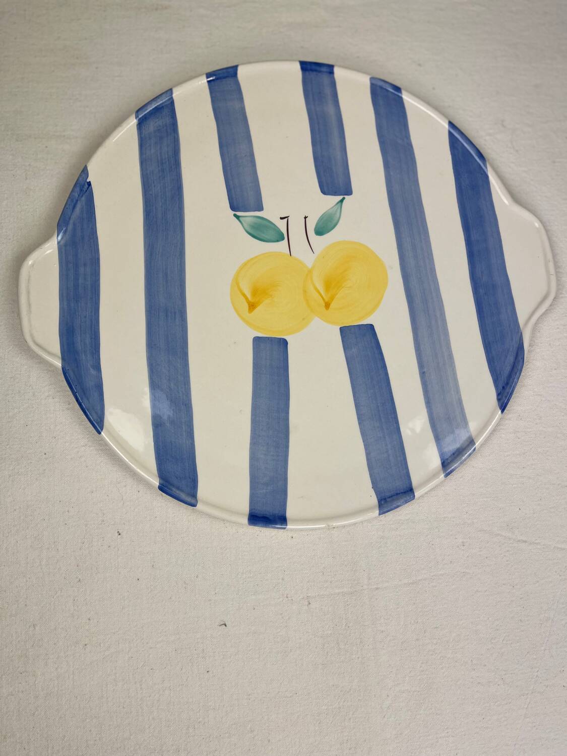 Plat à tarte peint à la main