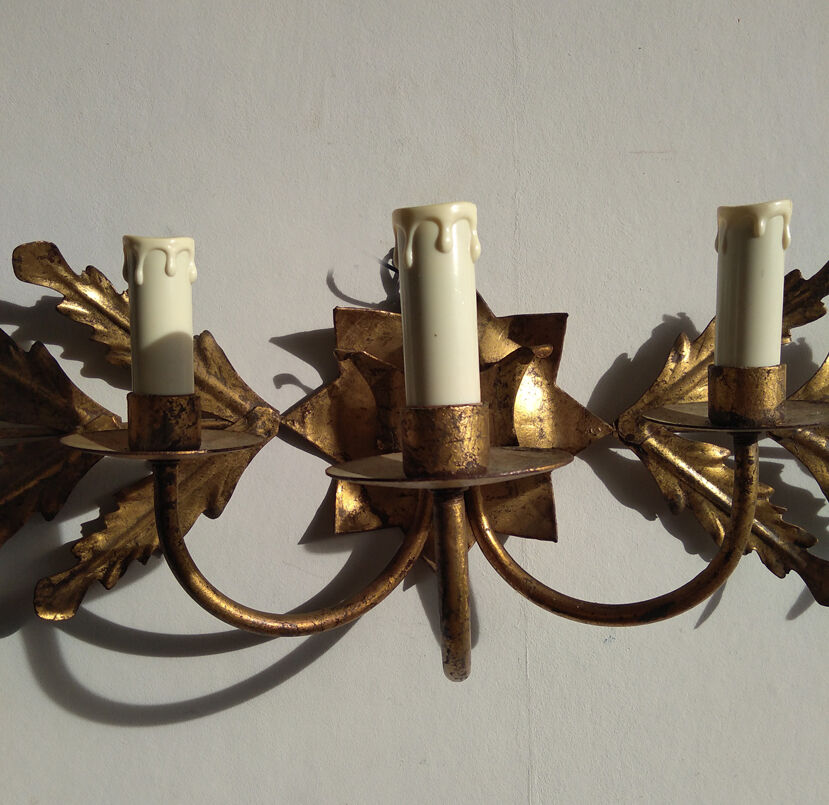 Wall light sheets gold metal