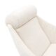 Pair of white boucle armchairs, 1950s, set of 2