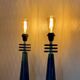 Paire de lampes en marbre 1980.
