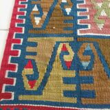 Turkish Kilim carpet , woven by hand in pure wool, 200x125cm