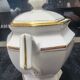 Vintage sugar bowl genuine Limoges porcelain white with gold L&F.