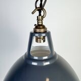 Vintage Industrial Grey Painted Pendant Lamp