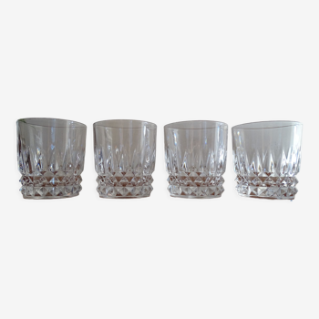 4 glasses crystal whisky of Arques model Villandry