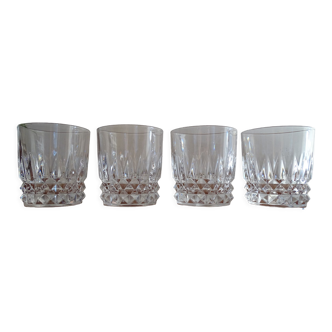 4 verres whisky cristal d'Arques modèle Villandry