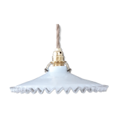 White opaline hanging lamp