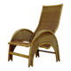 Mid Century Rattan Lounge Chair 1970s