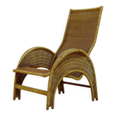Fauteuil en rotin, années 1970