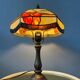 Lampe de table style Tiffany en vitrail, Art déco