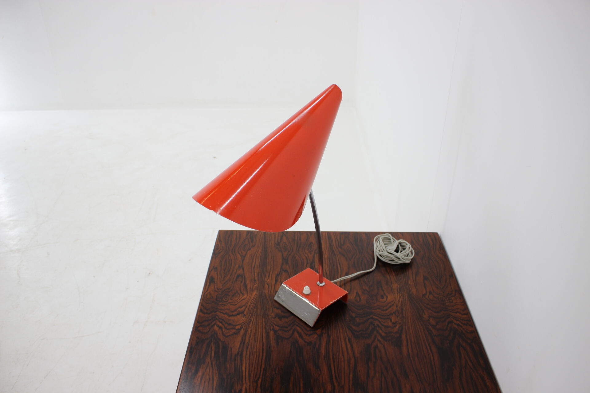 Mid-Century Red Table Lamp, Josef Hurka, 1950s