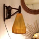 Applique murale scandinave flexible en accordéon, 1960