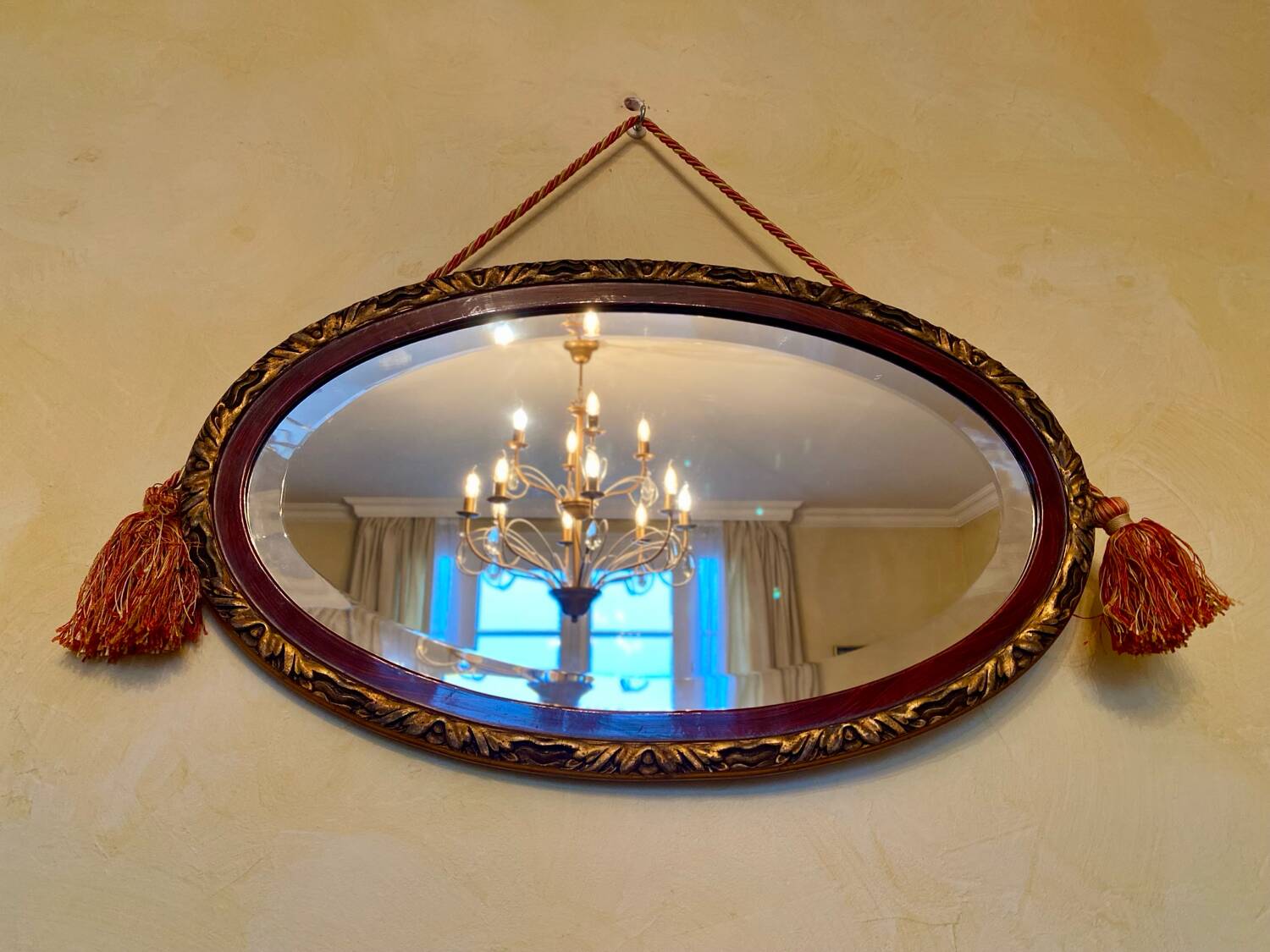 Oval mirror - Art Deco period - 1920