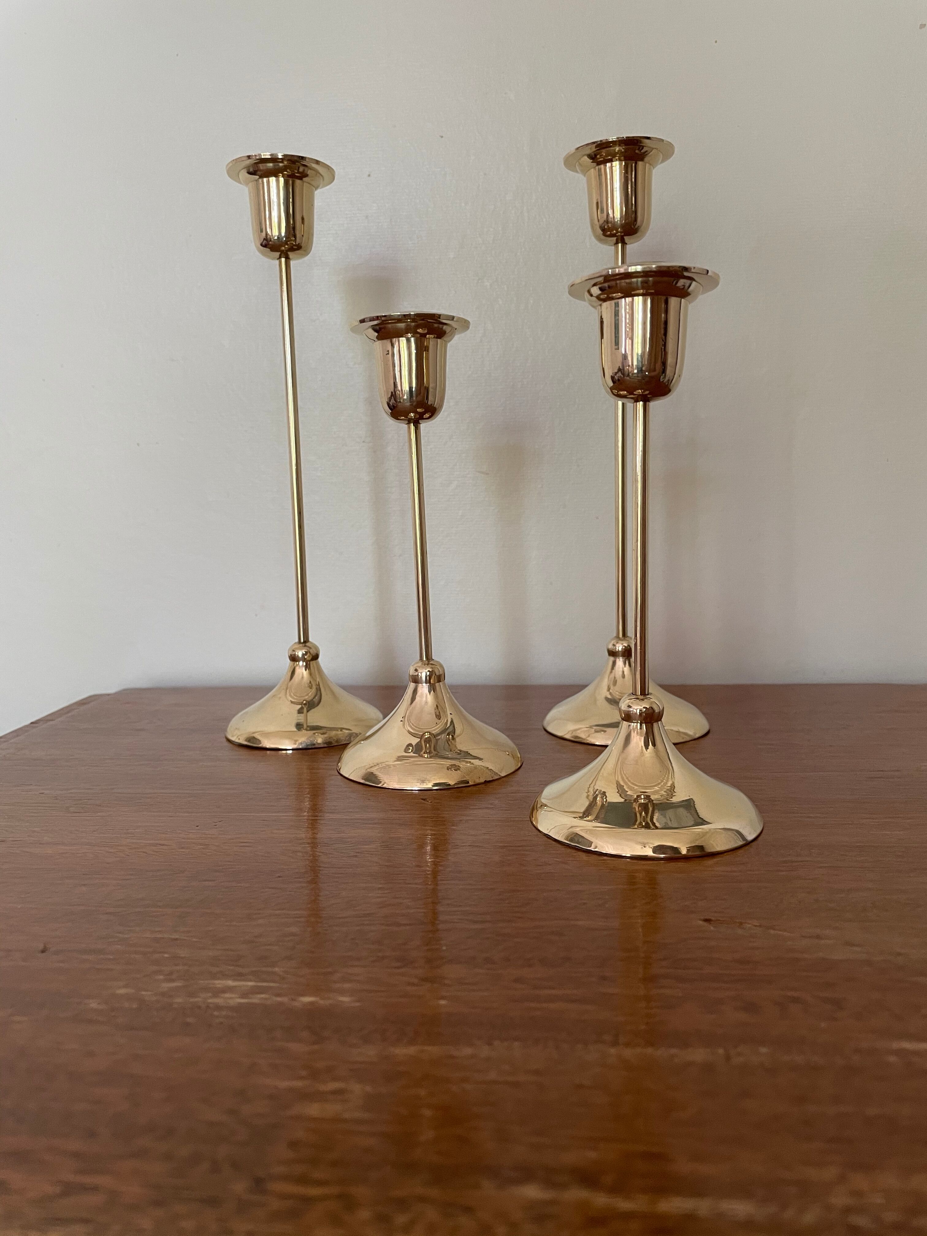 Gilded brass candlesticks