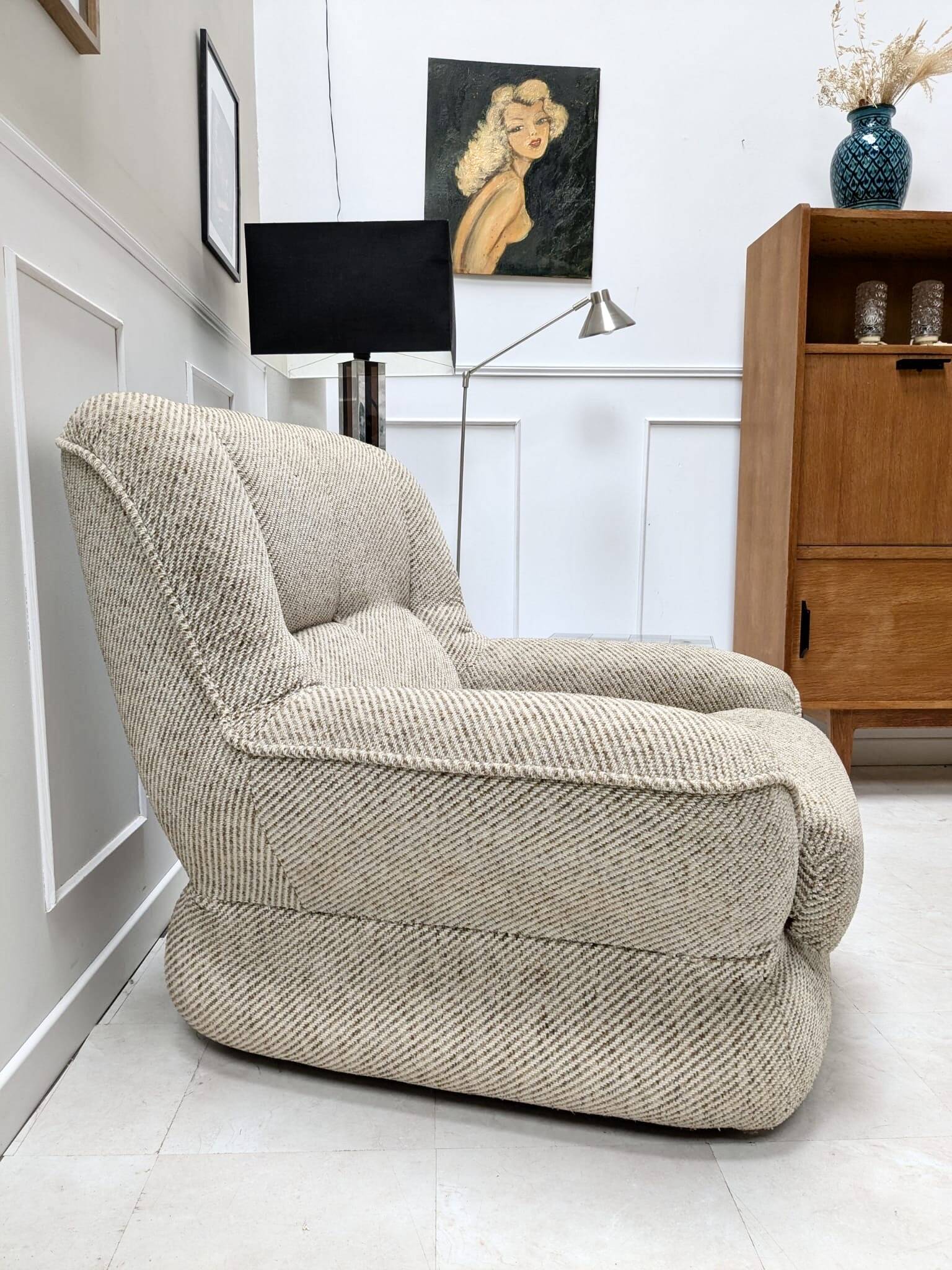 70s beige armchair