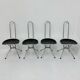 Set of 4 postmodern folding chairs by Niels Gammelgaard for Ikea, 1980s