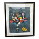 Large signed vintage lithograph