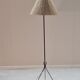 Wrought iron tripod floor lamp 1960