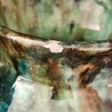 Art Deco Amphora Vase Ceramic Thulin Style (Belgium) Flamed Jasper Decor