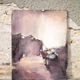 Oil on canvas signed Monique Humbert, abstract composition, wall painting, interior decoration.