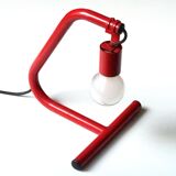 Red tubular lamp, 80s